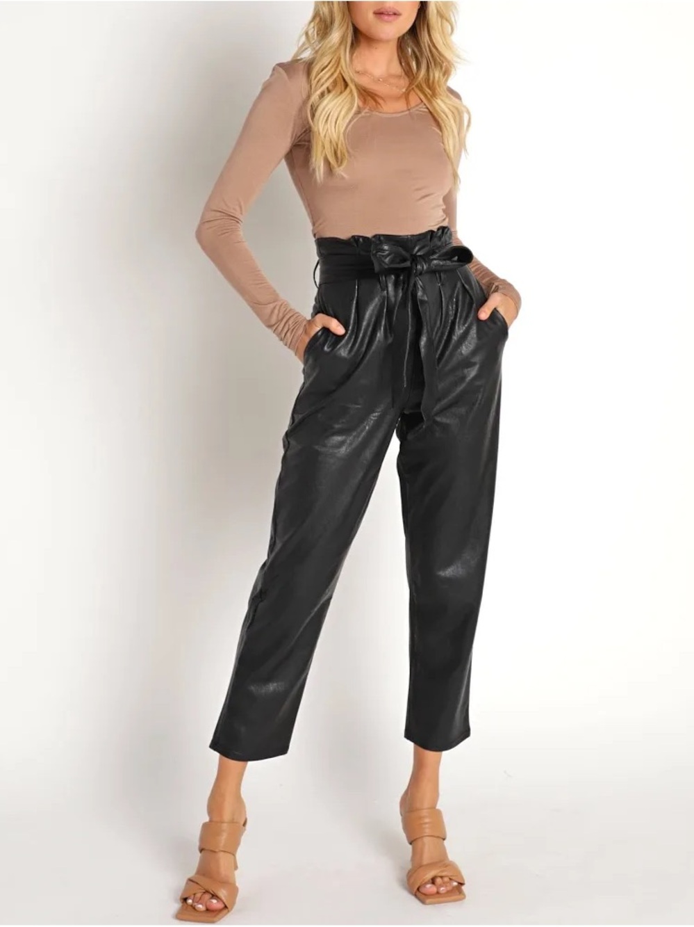 Commando Black Faux Leather Pants